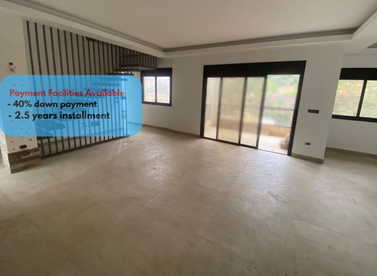 Apartment with a terrace for sale in Daroun - Harissa, Keserwan
