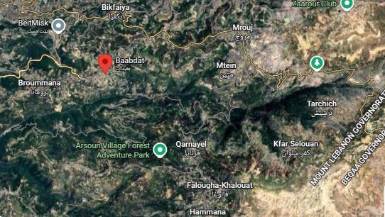 أرض بإطلالة على الجبل للبيع في بعبدات، المتن
