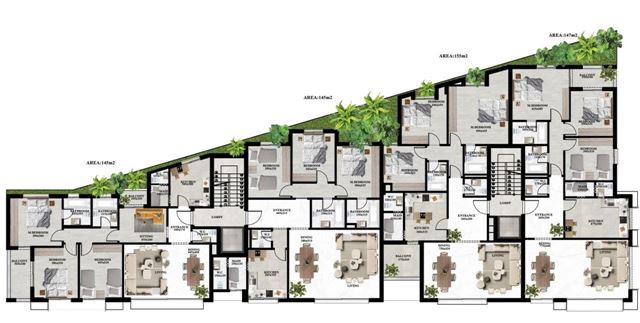 Apartment with a mountain view for sale in Hazmieh, Baabda - photo 2